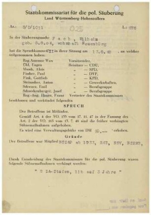 Fach, Wilhelm