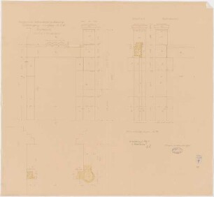 Bestelmeyer, German; Bamberg (Bayern); Ev. Erlöserkirche - Seiteneingang Windfang Taufkapelle (Grundriss; Ansicht; Schnitt)