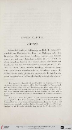 Erstes Kapitel: Mykenae