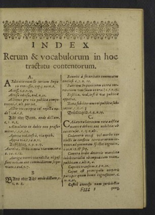 Index rerum & vocabularum