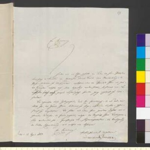 Brief von Berlin / Duncker & Humblot Verlagsbuchhandlung an Goethe, Johann Wolfgang von