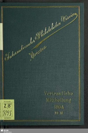 16.1894: Vertrauliche Mitteilung