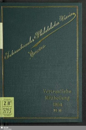 16.1894: Vertrauliche Mitteilung