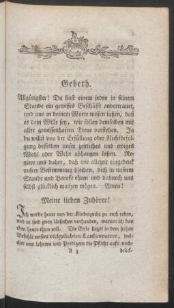Meine lieben Zuhörer!