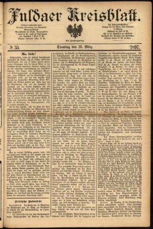 Ausgabe vom Dienstag, den 23. März 1897.