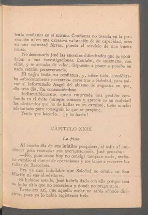 Capítulo XXIX - La pista