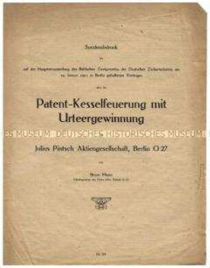 Kesselfeuerung mit Urteergewinnung