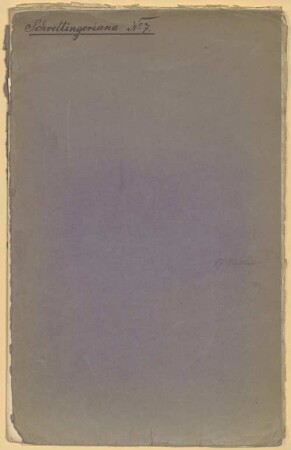 Nachlass von Martin Schrettinger (1772-1851) – BSB Schrettingeriana, 7. Nachlass von Martin Schrettinger (1772-1851): Literarische Korrespondenz mit Bibliothekssekretär Ebert in Dresden – BSB Schrettingeriana 7