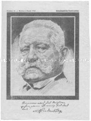 Beilage (?) der "Nationalsozialistische Beamten-Zeitung" zum Tod von Hindenburg