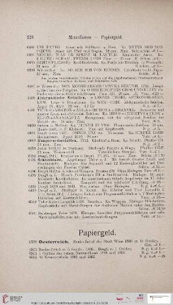 Papiergeld (Nr. 6502-6526a)