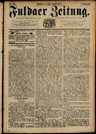 Ausgabe vom Mittwoch, den 27. August 1890.