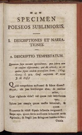I. Descriptiones Et Narrationes