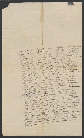 Alexander von Humboldt (1769 - 1859) Autographen: Briefe von Alexander von Humboldt an verschiedene Adressaten - BSB Autogr.Cim. Humboldt, Alexander von, 31. Alexander von Humboldt (1769 - 1859) Autographen: Brief von Alexander von Humboldt an N. N. - BSB Autogr.Cim. Humboldt, Alexander von.31