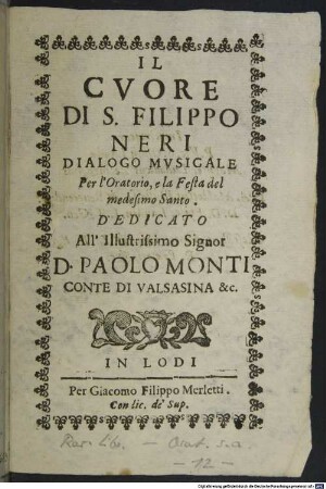 Il cuore di S. Filippo Neri