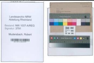 Entnazifizierung Robert Mudersbach , geb. 00.00.0000 ()