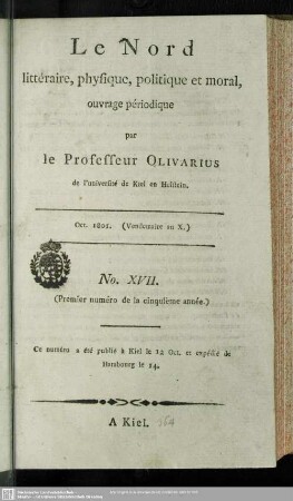 No. XVII, Oct. 1801