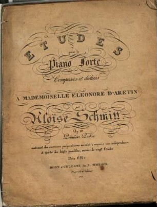 Etudes pour le piano forte : Op. 16, 1