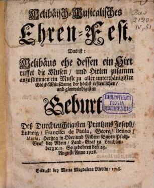 Malibäisch Muscialisches Ehrenfest