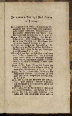 In meinem Verlage sind ferner erschienen:[...]