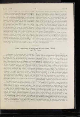 Vom russischen Küstengebiet (Primorskaja Oblatj).