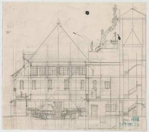 Fischer, Theodor; Planegg bei München (Bayern); Ev. Waldkirche - Schnitt; Detail