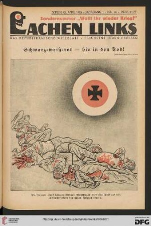 Nr. 16 („Sondernummer: Wollt ihr wieder Krieg?“)