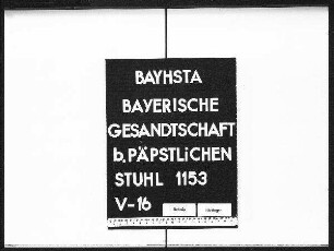 Schriftwechsel mit Johann Baptist Freiherrn von Salis, kurpfälzischem Erbkämmerer