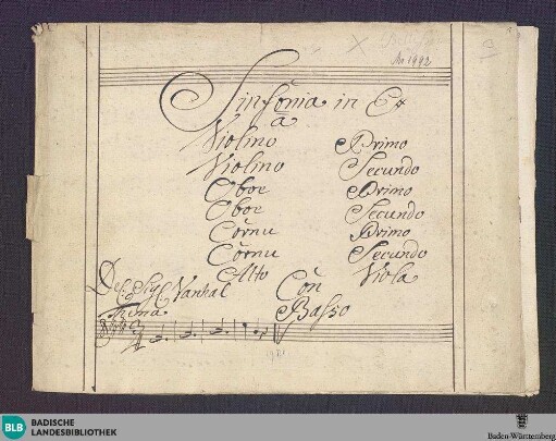 Symphonies - Don Mus.Ms. 1992 : E; BryVa E1