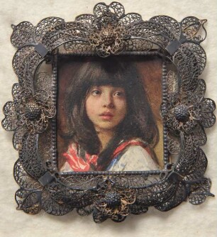 Italienisches Mädchen. Miniatur aus der Sammlung Loewe