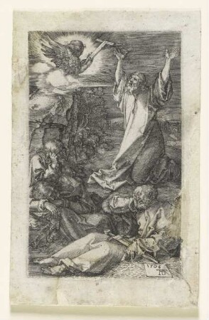 Christus am Ölberg, Blatt 2 der Folge "Kupferstich-Passion"