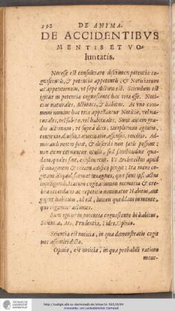 DE ANIMA. DE ACCIDENTIBUS MENTISET voluntatis