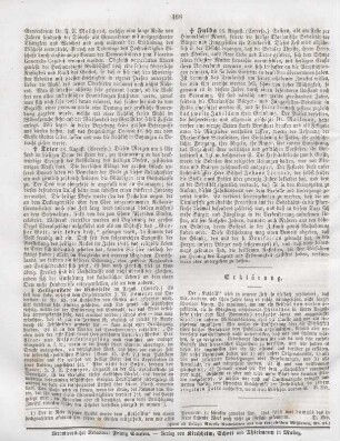 468 Redaktionsmitteilung