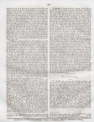 468 Redaktionsmitteilung