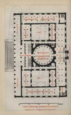 Grundriss. Altes Museum, mittleres Geschoss