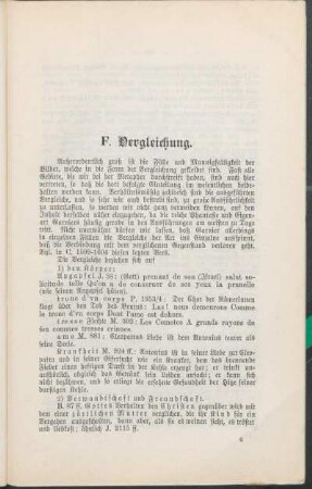 F. Vergleichung.