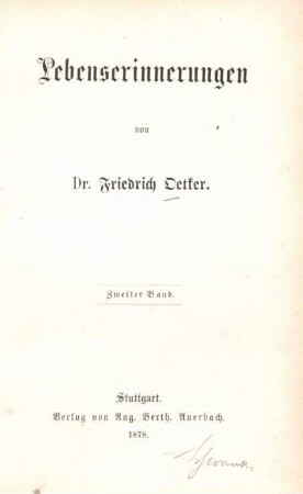2: Lebenserinnerungen