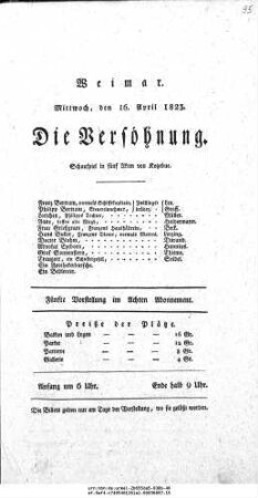 Die Versöhnung