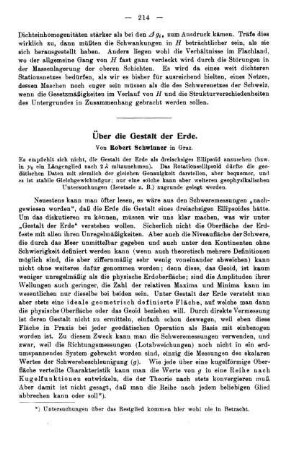 Über die Gestalt der Erde