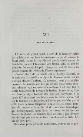 XVII Les Beaux-Arts