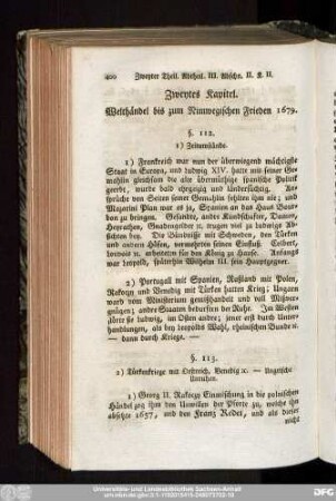 Zweytes Kapitel. Welthändel bis zum Nimwegischen Frieden 1679.