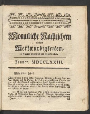 Jenner, MDCCLXXIII