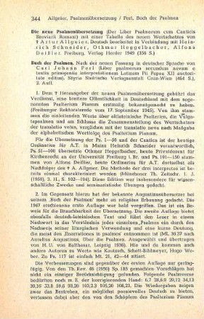 344-345 [Rezension] Die neue Psalmenübersetzung