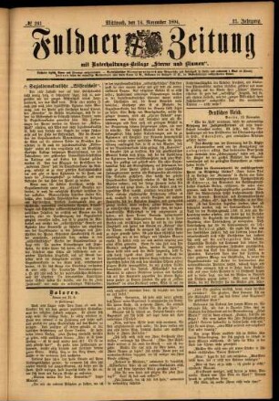 Ausgabe vom Mittwoch, den 14. November 1894.