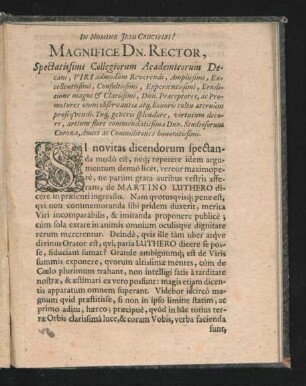 Magnifice Dn. Rector ...