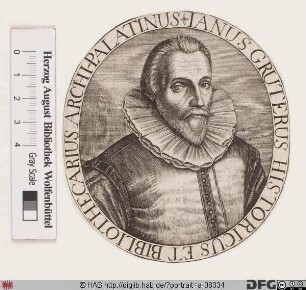 Bildnis Janus Gruter(us) (eig. Jan de Gruytere)