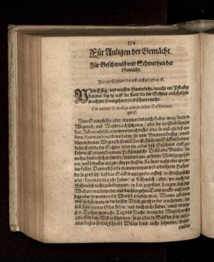 V. Allerley Anligen der Gemächt