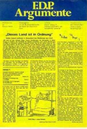 Werbeschrift der FDP zur Bundestagswahl 1972