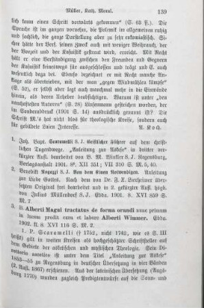 139-141 [Rezension] Scaramelli, Giovanni Battista, Geistlicher Führer auf dem christlichen Tugendwege; 3. Aufl.