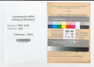 Entnazifizierung Julius Tietmeyer , geb. 26.07.1878 (Marine Generalarzt)