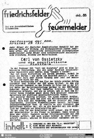 1988,Okt.: Friedrichsfelder Feuermelder